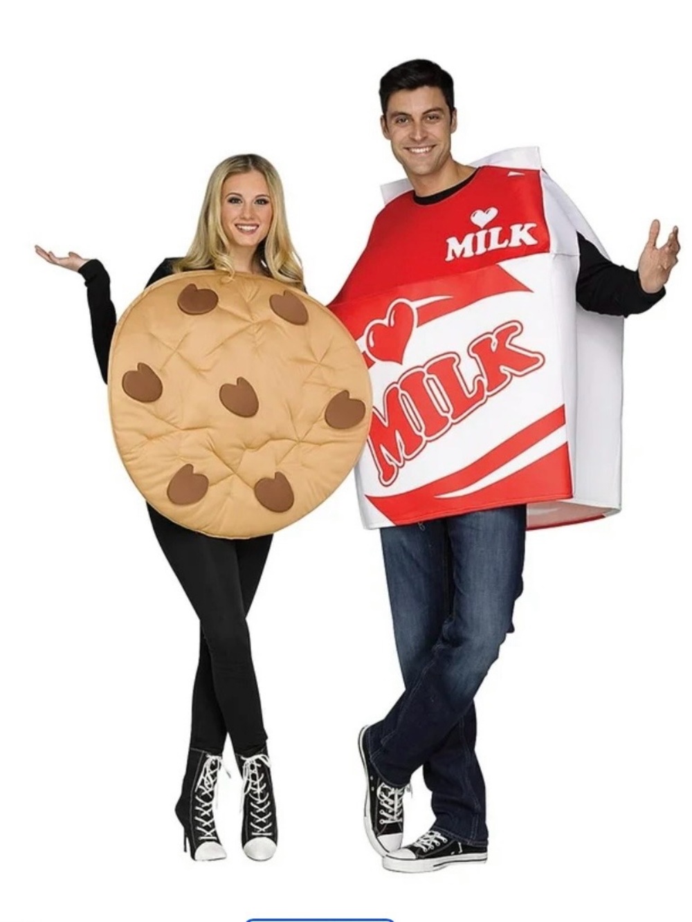 Couples Adult Halloween Costume - Milk and Cookies Outfit
